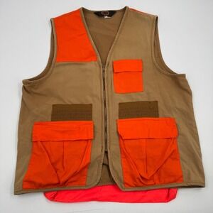 Blue Buck Hunting Vest Orange Pockets Game Bag Made in USA‎ Men's XLARGE Vintage